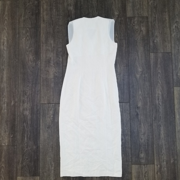 Limited White Linen Button Up Dress - size 10 - Picture 5 of 8